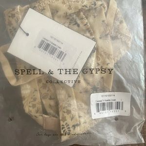 Spell Celestial NWT Tri bralette and NWOT bloomers in cream